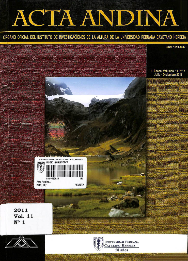 					Ver Vol. 11 Núm. 11 (2011): Acta Andina
				